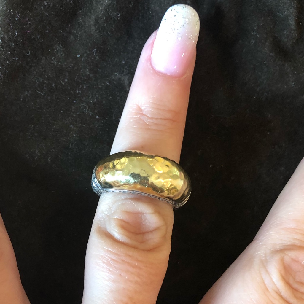 John Hardy 18k925 Ss WPave Diamonds Ring 995$